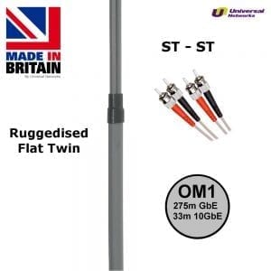 Ruggedised Multi Mode LSZH Fibre Patch Cable ST-ST-0