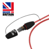 Tactical fibre red cable with LC-Max Lite metal connectors