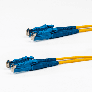 Single Mode Duplex Fibre Patch Cable, E2000-E2000 OS1, Yellow