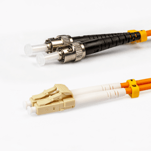 Multi Mode Duplex Fibre Patch Cable, LC-ST, Orange
