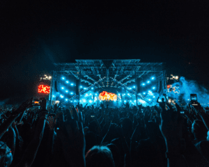 Crowd at outdoor music event